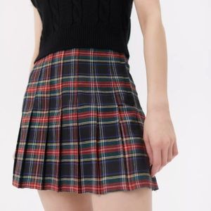 Urban Outfitters Pleated Plaid Mini Skirt